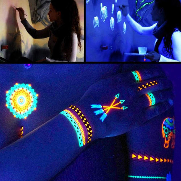 Halloween - Glow-In-The-Dark Paint Tubes, 2 × 12