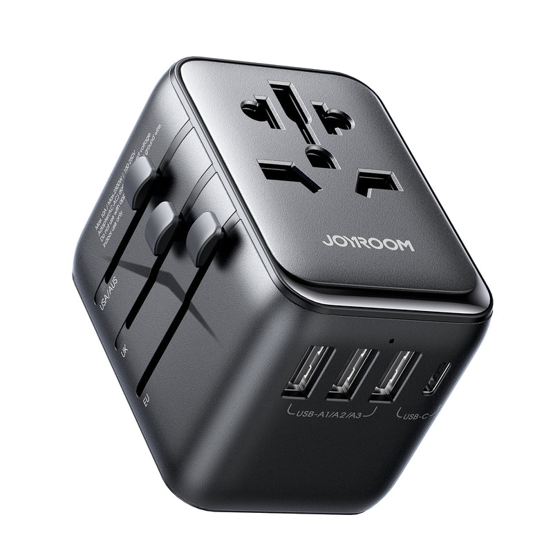 Joyroom 17w 3A1C JR-TCW01 Universal Travel Adapter - Black