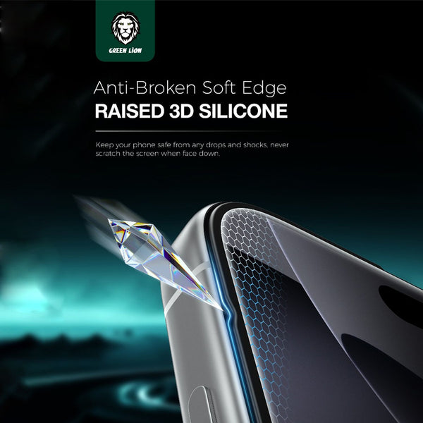 Green Lion 3D Silicone Plus High Definition Edge Glass For Iphone 17 / Iphone 17 Air - Clear