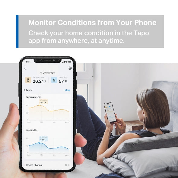 Tapo T315  Smart Temperature and Humidity Monitor White — DNA