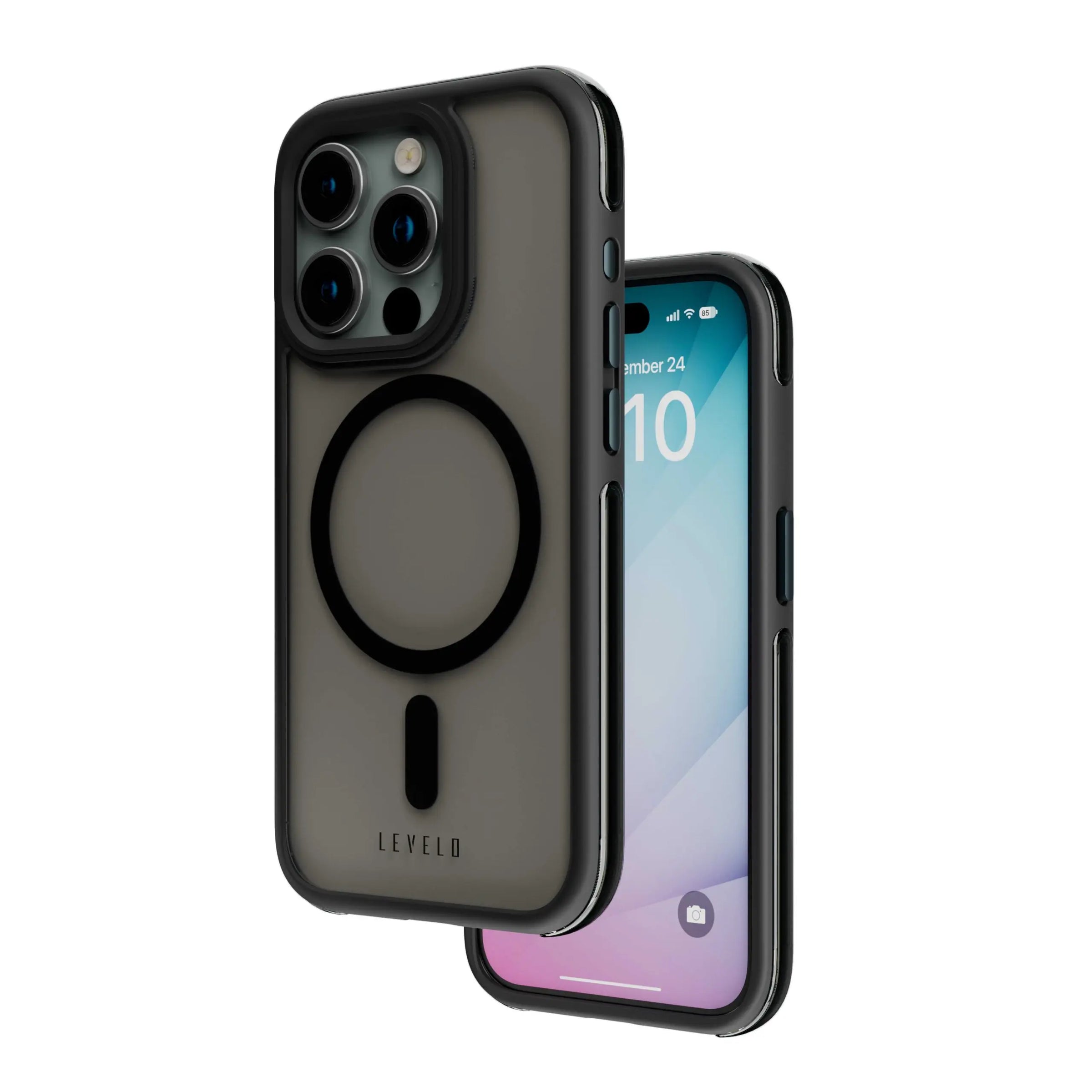 Levelo Nuru Case for iPhone 15 Pro Matte Black