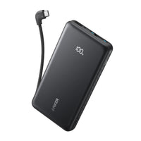 Anker Zolo Power Bank 10K 22.5W Black - Built-In USB-C Cable Charger