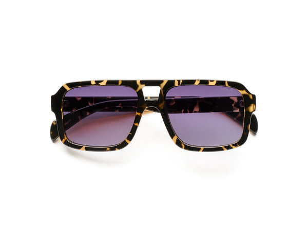 Komono Falcon Aviator Sunglasses in Dark Tortoise, Smoke Gradient Cat 3 UV400 Lenses
