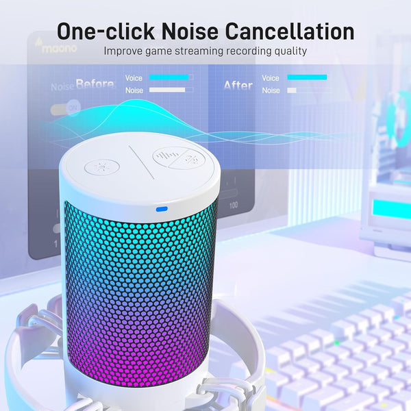 Maonocaster Gaming Microphone - White