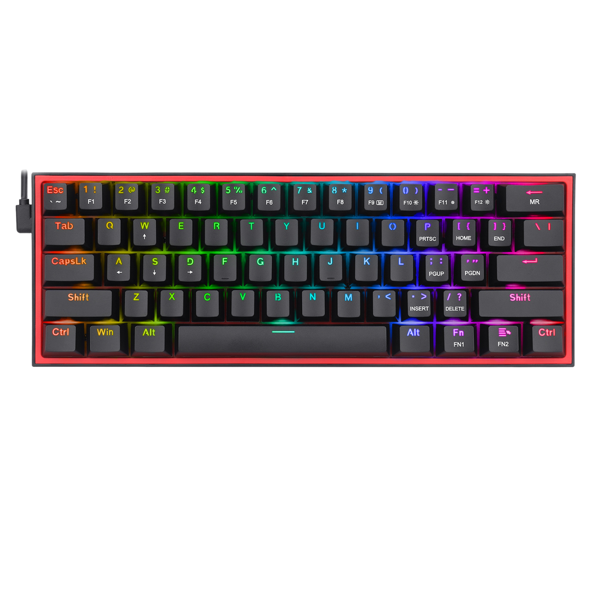 Redragon Fizz RGB Wired Mechanical Keyboard Black - Backlit Gaming