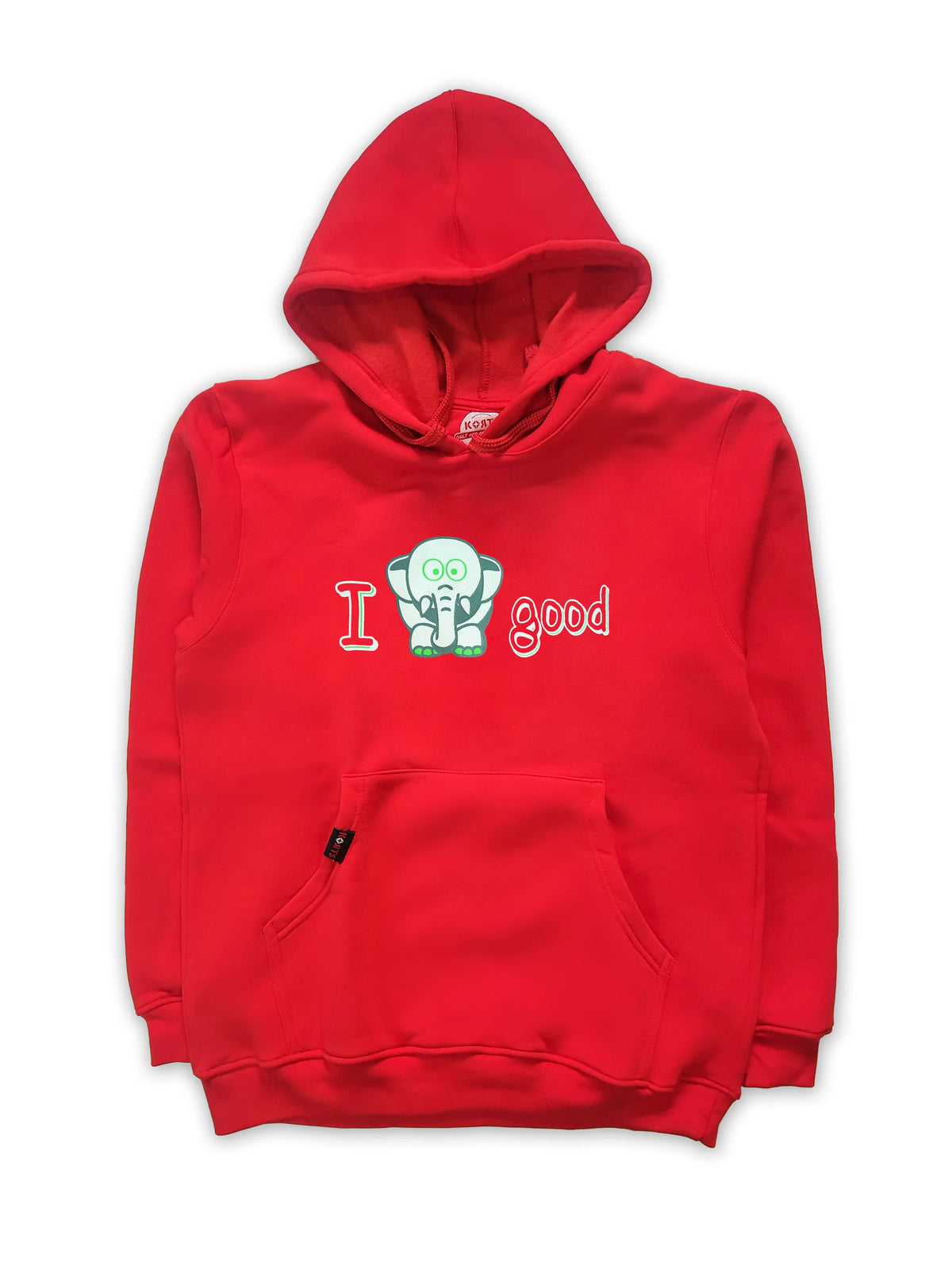 Korts - Hoodie I Feel Good - Red - XXL