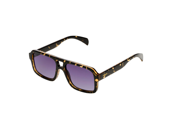 Komono Falcon Aviator Sunglasses in Dark Tortoise, Smoke Gradient Cat 3 UV400 Lenses