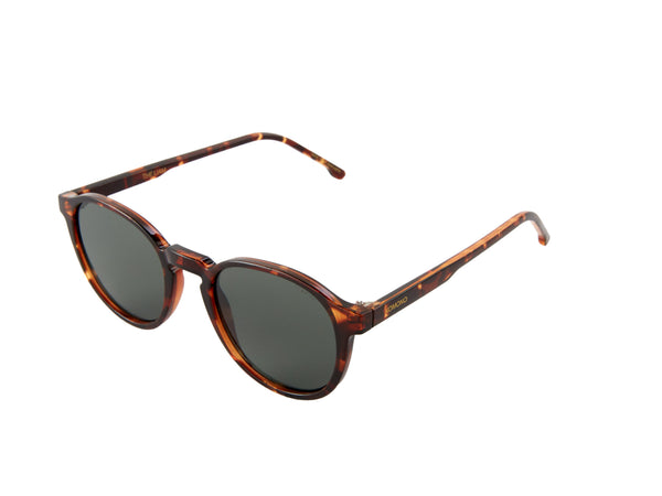 Komono Liam Sunglasses in Tortoise, Slightly Rounded Frame, Dark Green Cat 3 UV400 Lenses