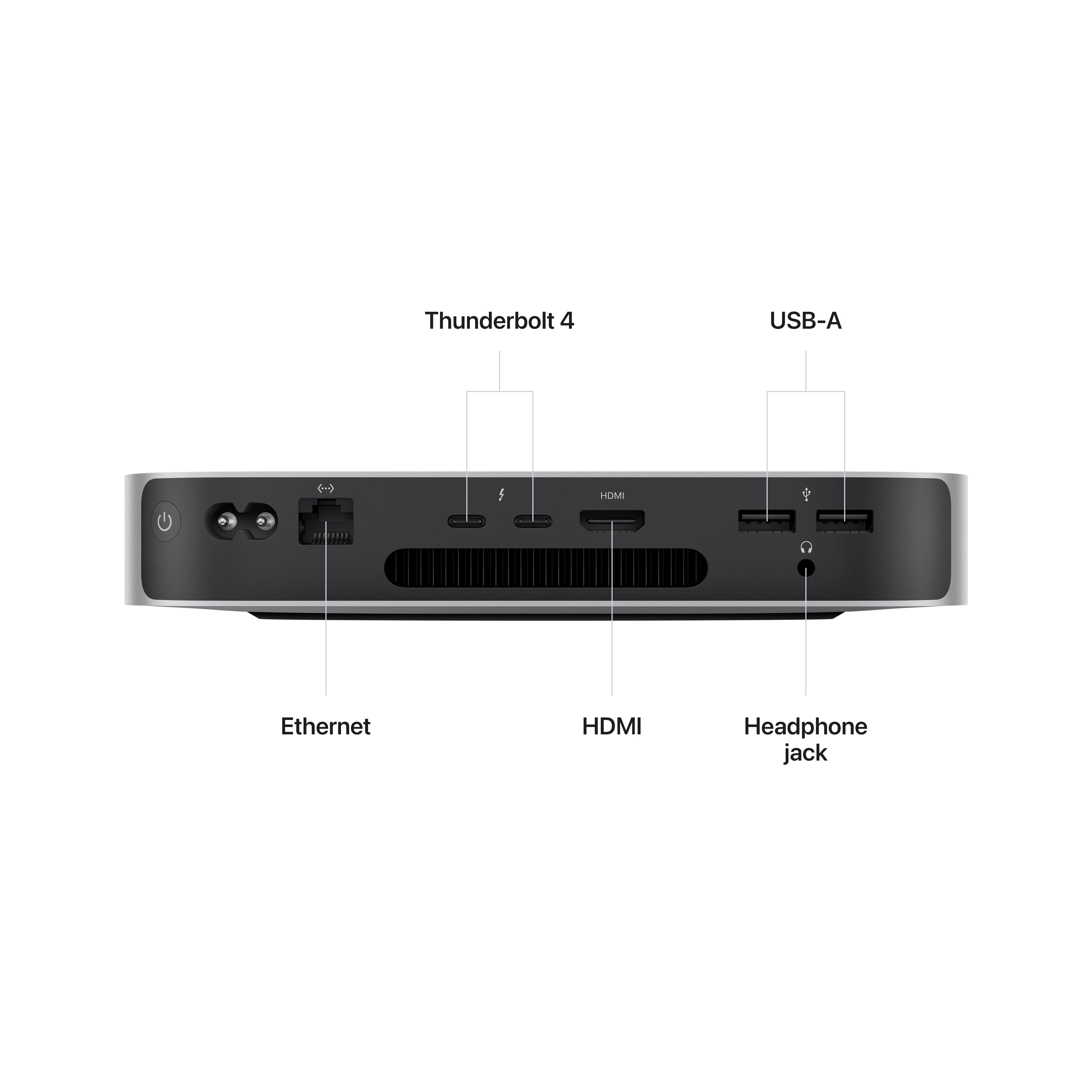 Mac mini M2 chip with 8‑core CPU and 10‑core GPU, 256GB SSD