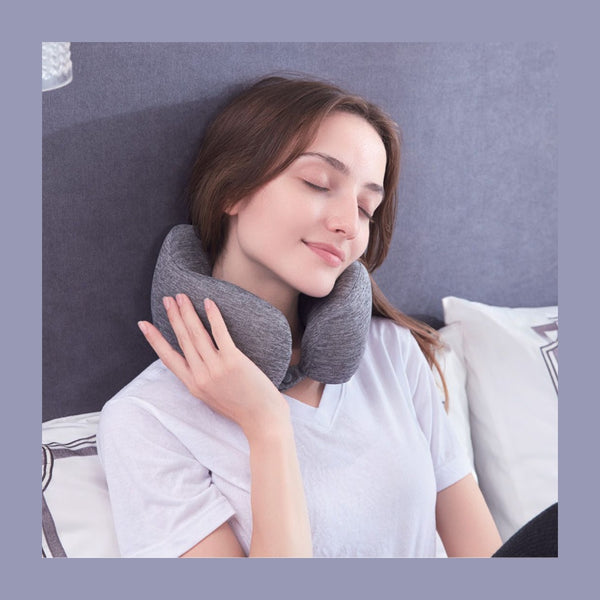 ARMN Pedic Travel Pillow With Storage Bag - Memory Foam Neck Support