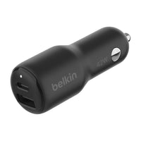 شاحن سيارة بيلكن بقدرة 42 واط - 30 واط بمنفذ USB-C يدعم تقنية PD وPPS + 12 واط بمنفذ USB-A