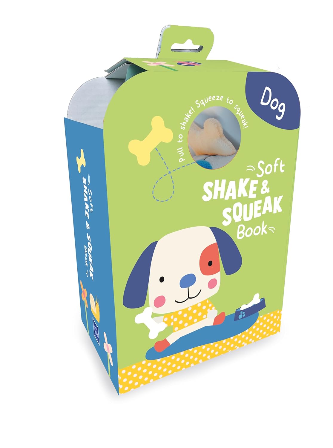 Soft Shake and Squeak Dog - Sensory Baby Book for Infants