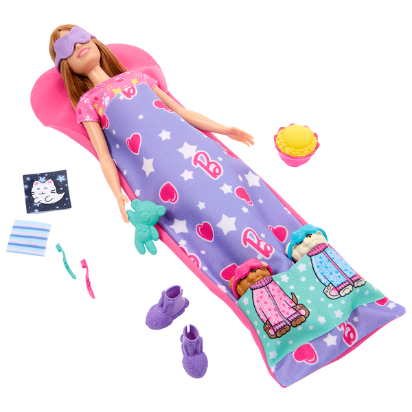 Barbie Puppy Slumber Party Set - Mattel Pet Sleepover Doll Play
