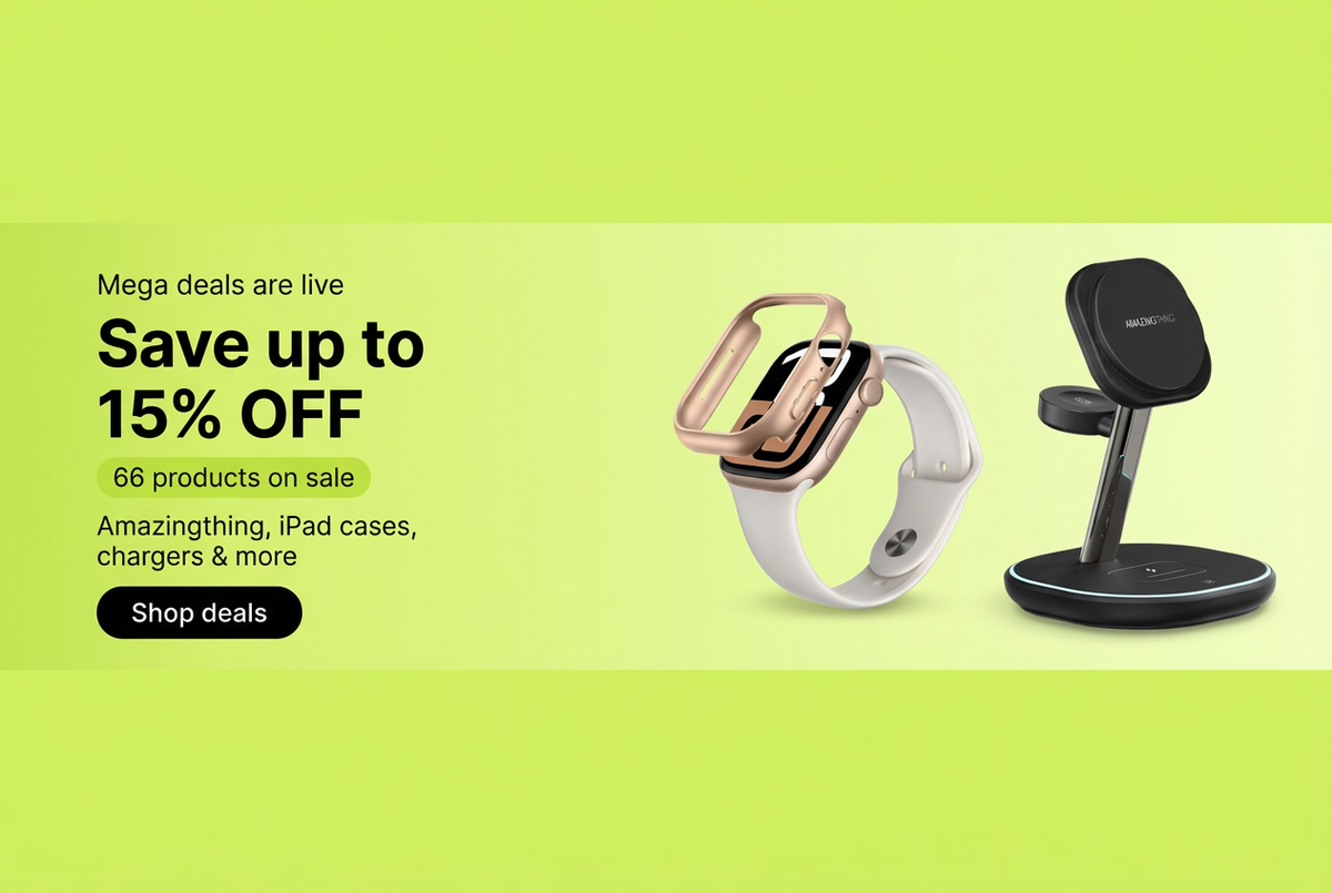 Deals banner: Amazingthing products, 15% OFF, 66 products on sale