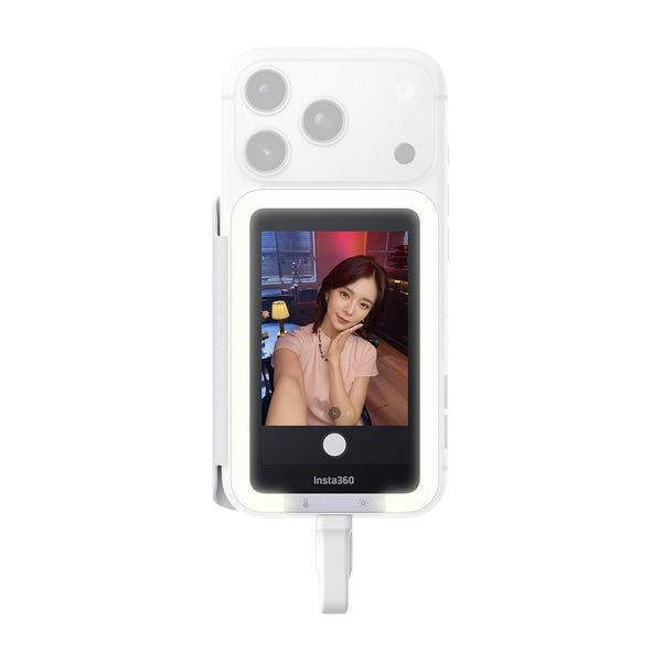Insta360 - Snap Selfie Screen with Light - 4K Magnetic Selfie Monitor Screen for Selfie