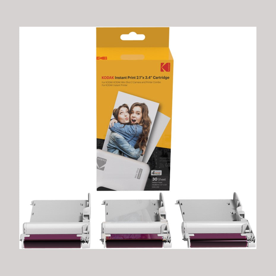 Kodak 4PASS Photo Cartridge Refill for 2.1 x 3.4 Inch Prints, 30 Sheets