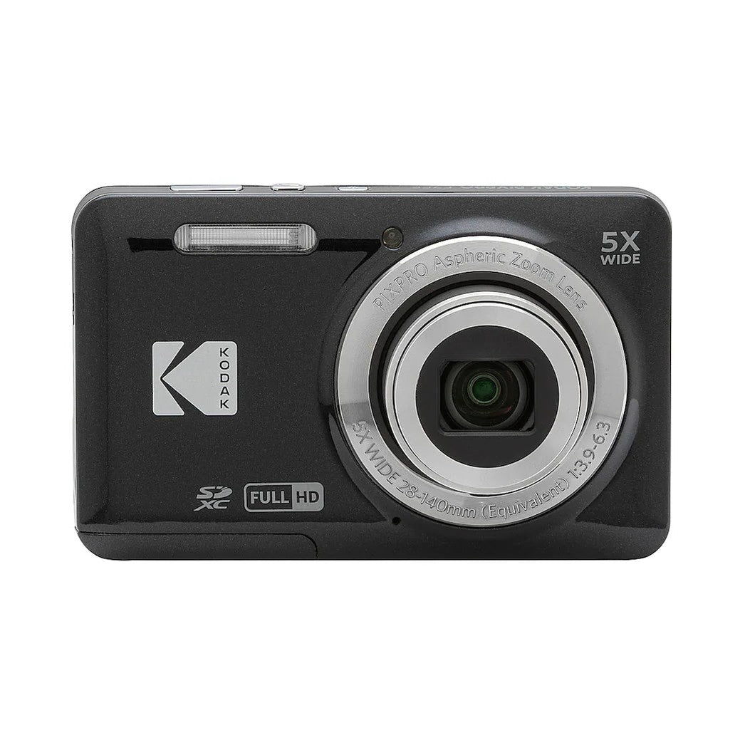 Kodak PIXPRO FZ55 16MP Compact Digital Camera, 5x Optical Zoom, 28mm Wide Angle, Full HD Video, Black