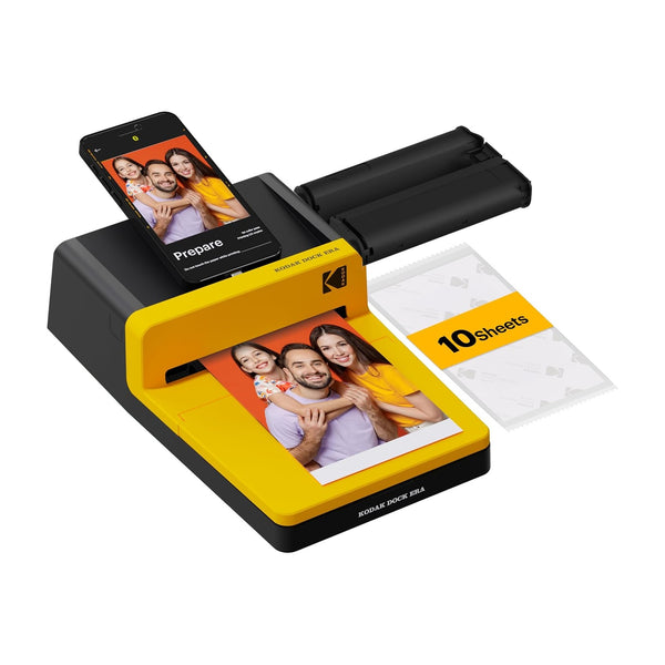 Kodak Dock ERA D600 4 x 6 Inch Photo Printer with Phone Dock, Bluetooth, 4PASS Dye-Sublimation, 10 Sheets