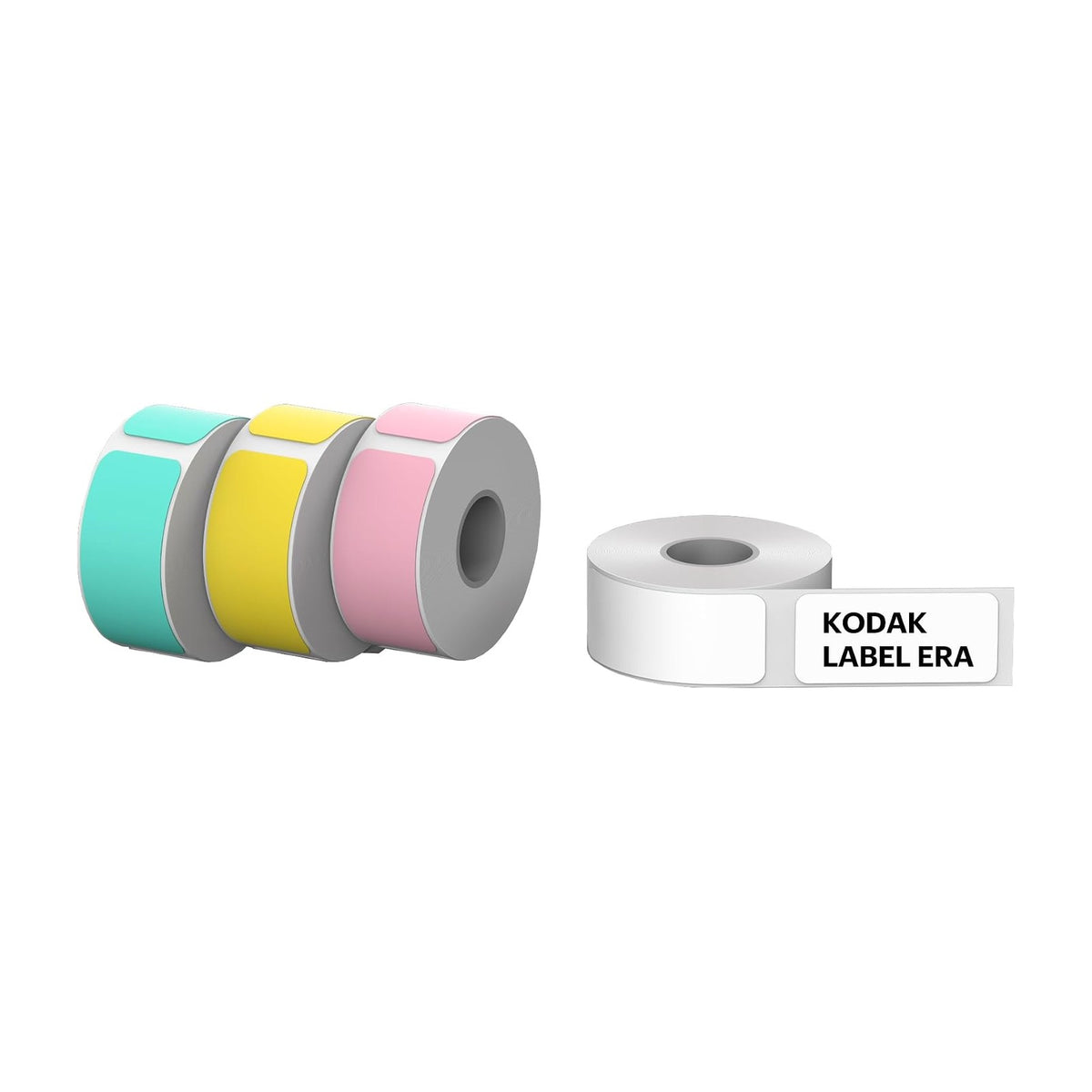 Kodak Label ERA Sticker Label Refill Pack for M50 Label Printer, 12 Rolls, White, Pink, Green and Yellow