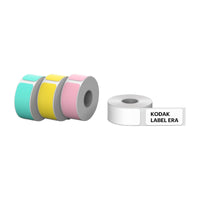 Kodak Label ERA Sticker Label Refill Pack for M50 Label Printer, 12 Rolls, White, Pink, Green and Yellow