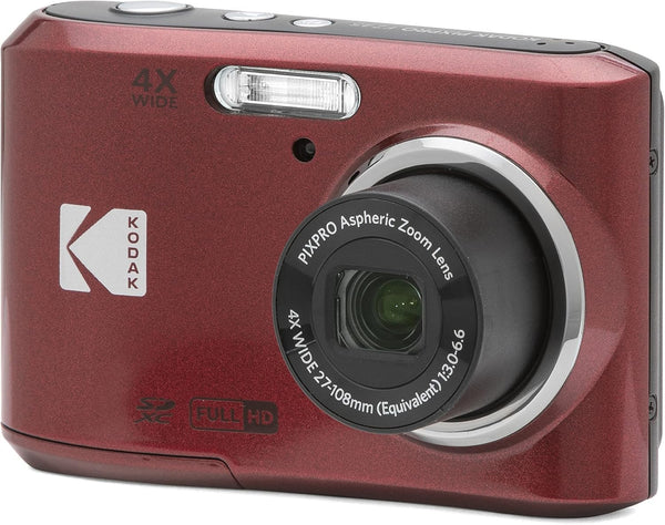 Kodak - Compact Digital Camera PIXPRO FZ45 16MP Compact Digital Camera, 4X Optical Zoom, AA - Red