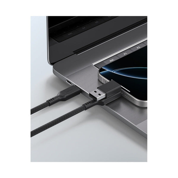 Amazingthing Thunder Pro I 7X 2In1 Usb-C + Lightning To Usb-C 3A 60W 1.2M Cable - Black