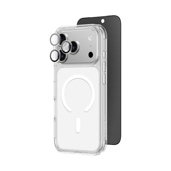 Amazingthing Radix Glass 3 In 1 Bundle Protector For iPhone 17 Pro Max 6.9 (Minimal Magsafe Case + Radix 3D Privacy Glass + Ar Clear Lens) - Privacy