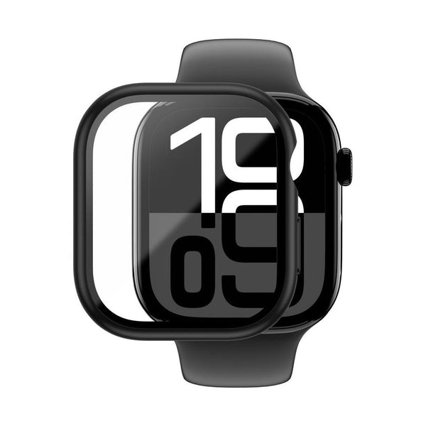 Amazingthing Radix Glass With Case For Apple Watch Series 10 42Mm - Black