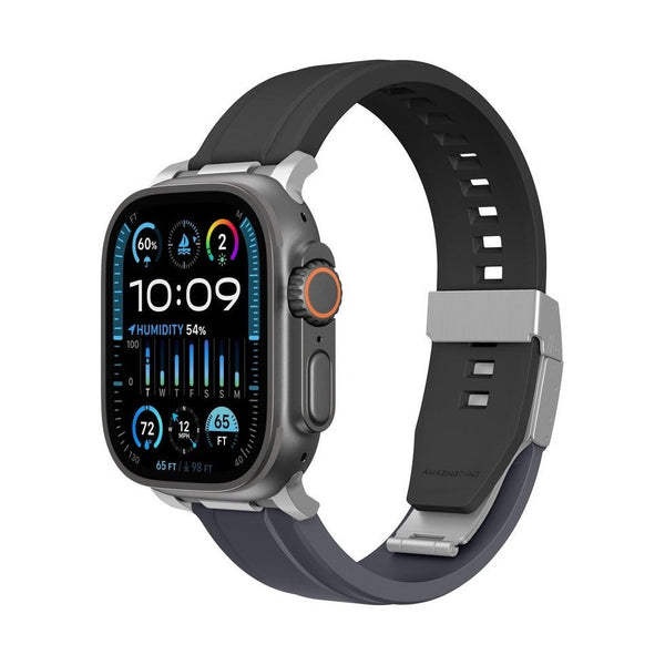 Amazingthing Titan Chrono Watch Band For Apple Watch 49/46/45/44/42Mm - Grey Black