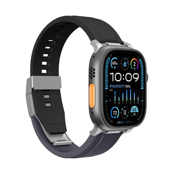 Amazingthing Titan Chrono Watch Band For Apple Watch 49/46/45/44/42Mm - Grey Black