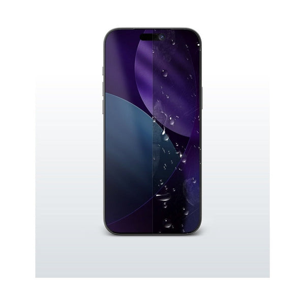 AT IPHONE 17 PRO 6.3 3D FULLY COVERED FUSION DUST FILTER TITAN PRIVACY GLASS - PRIVACY