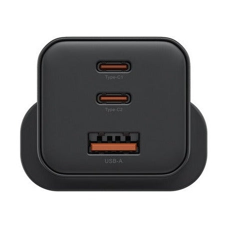 AT THUNDER PRO GAN 65W 3PORTS 1A+2C WALL CHARGER - BLACK