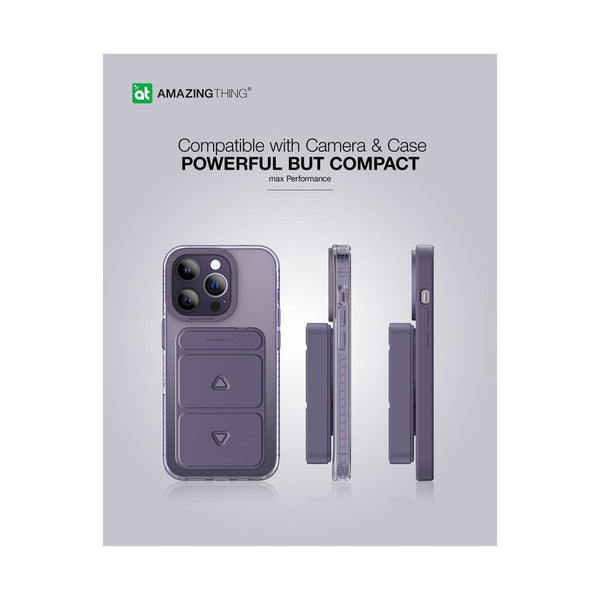 AT THUNDER PRO MAG PD 10000mAh POWER BANK WITH HOLDER - NEW PURPLE