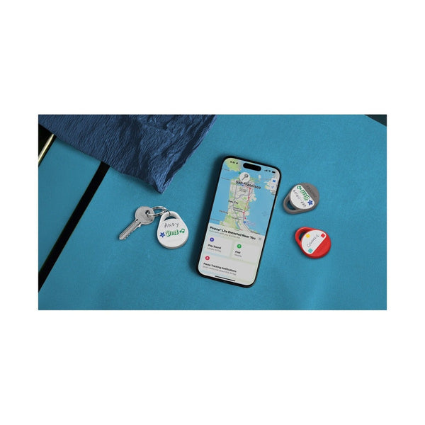 MOMAX PINPOP² LITE FIND MY TRACKER COMPATIBLE WITH APPLE FIND MY & ANDROID FIND MY DEVICES - GREY