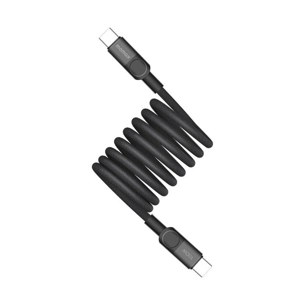 MOMAX MAG LINK 240W USB-C TO USB-C MAGNETIC CABLE 2M - BLACK