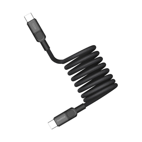 MOMAX MAG LINK 240W USB-C TO USB-C MAGNETIC CABLE 2M - BLACK