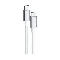 MOMAX Elite 60W USB-C Cable 0.5m White - Braided Nylon Aluminum Cord