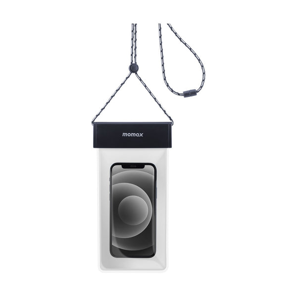 MOMAX WATERPROOF POUCH UNIVERSAL WITH NECK STRAP - SPACE GREY