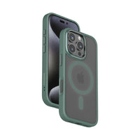 MOMAX Play Magnetic Case iPhone 16 Pro Green - 1.2mm Slim Clear Cover