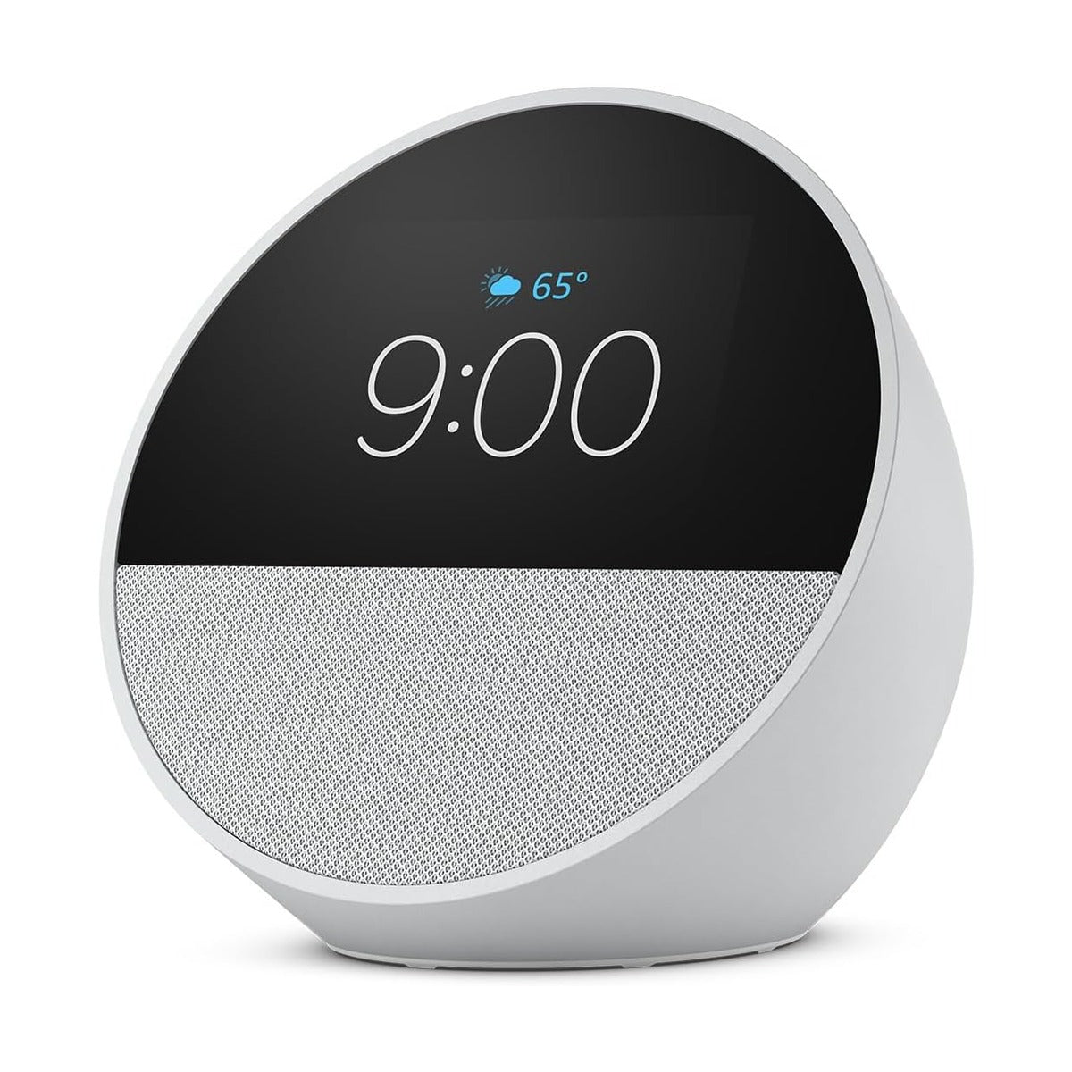 Amazon Echo Spot Smart Alarm Clock with Alexa, 2.83 Inch Touchscreen, Glacier White