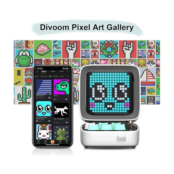 Divoom Ditoo Pro Bluetooth Mini Speaker - White