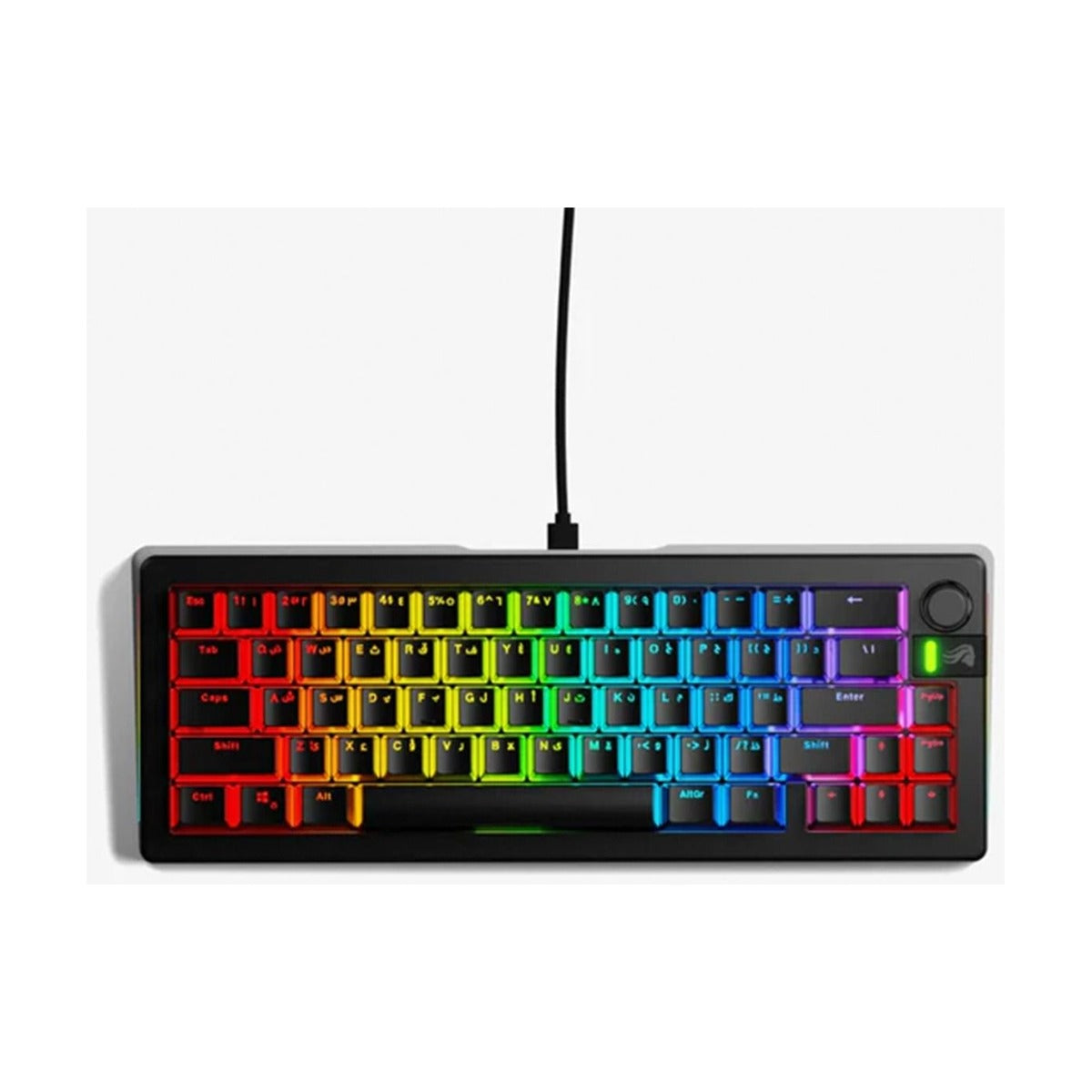 Glorious GMMK 3 65% Prebuilt Wired Keyboard Black - Arabic Layout RGB