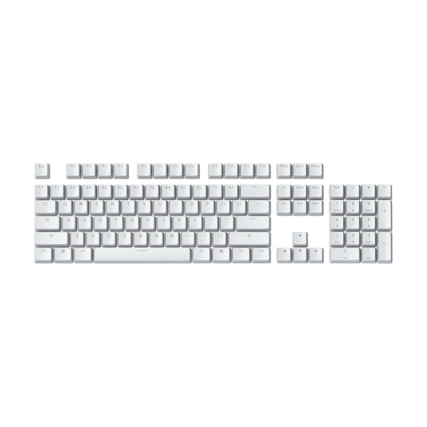 Glorious 104-Key Doubleshot Keycaps - White