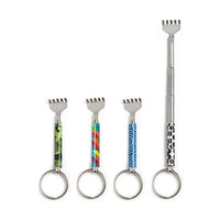 Kikkerland Mini Backscratcher - Telescopic Steel Keychain Assorted
