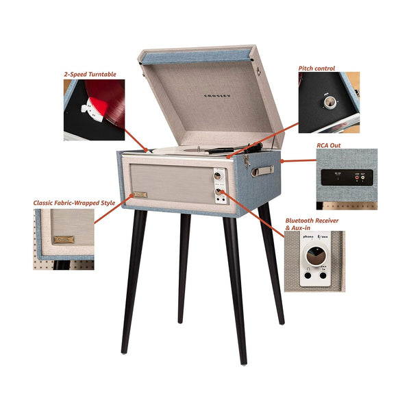 CROSLEY BERMUDA TURNTABLE WITH BLUETOOTH - TOURMALINE