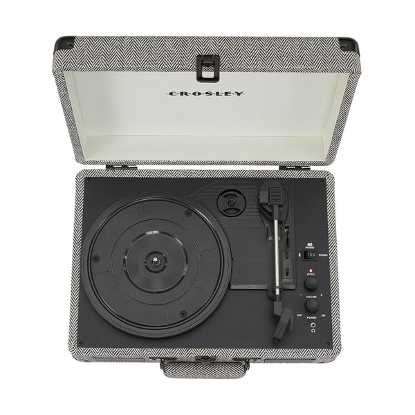 CROSLEY CRUISER PLUS PORTABLE TURNTABLE WITH BLUETOOTH IN/OUT - HERRINGBONE