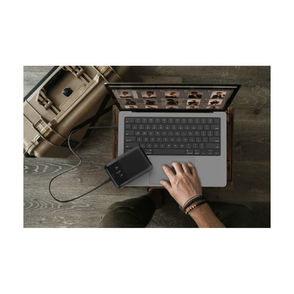 Belkin BoostCharge Pro 20K 3-Port Laptop Power Bank, 65W USB-C PD, Black
