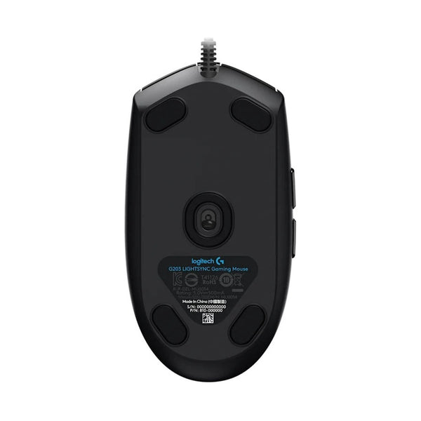 Logitech G203 Wired Gaming Mouse, 8,000 DPI, Rainbow Optical Effect LIGHTSYNC RGB - BLACK - NEW ARRIVAL