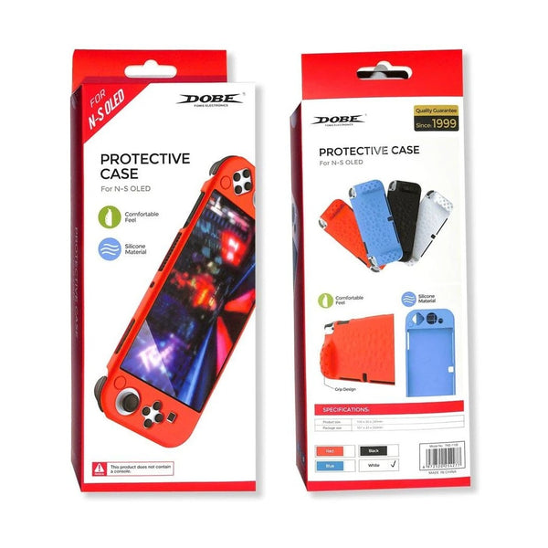 حافظة سيليكون Dobe TNS-1135 لجهاز Nintendo Switch OLED، حماية من الصدمات، أبيض