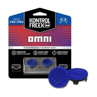 KontrolFreek Omni for PS4 and PS5 - Performance Thumbsticks - 2 Low-Rise Concave - Blue